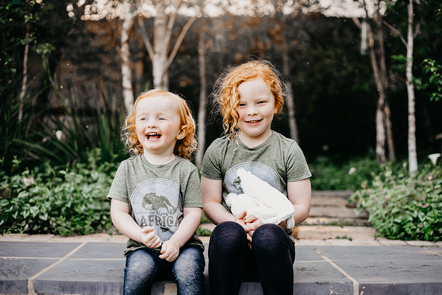sisters laughing